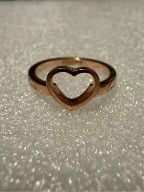 Coach rose gold heart ring size 7.5